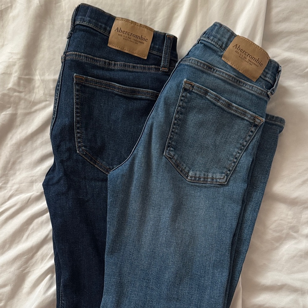 Abercrombie Kids Dark and Light Blue Jeans boys size 13/14